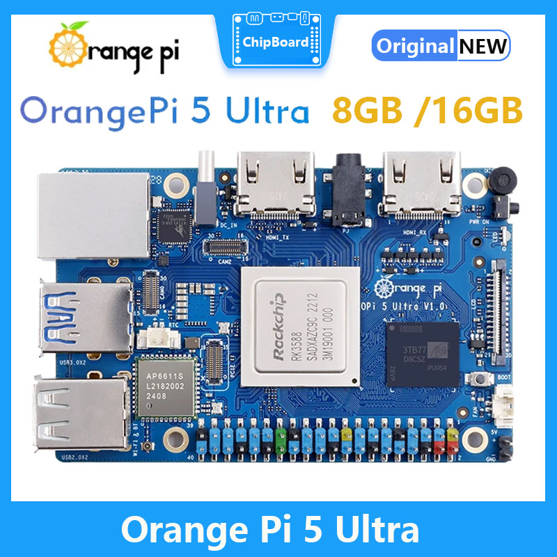 Orange Pi 5 Plus 16Gb - Orange pi-5ウルトラRAMロックチップボード,8GB, 16GB,lpddr5 RAM,rk3588,wifi 6e,bt5.3,m.2 hdmi,ポート,opi5