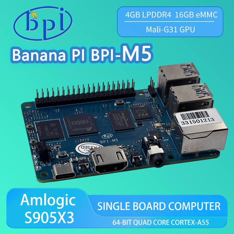 バナナ PI BPI-M5 4GB LPDDR4 RAM 1 - Banana Pi Bpi-M5 のレビューと価格