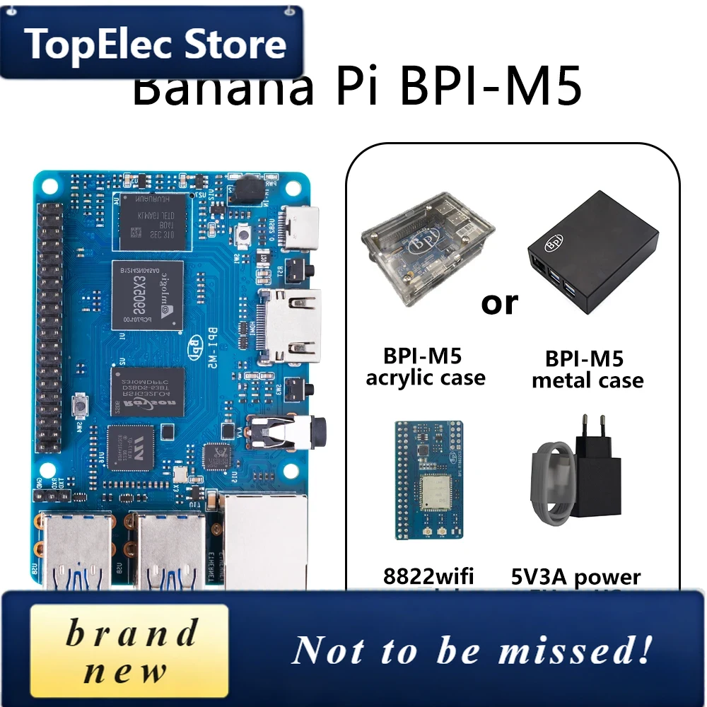 TopElec Banana PI BPI-M5セット（ケー - Banana Pi Bpi-M5 のレビューと価格