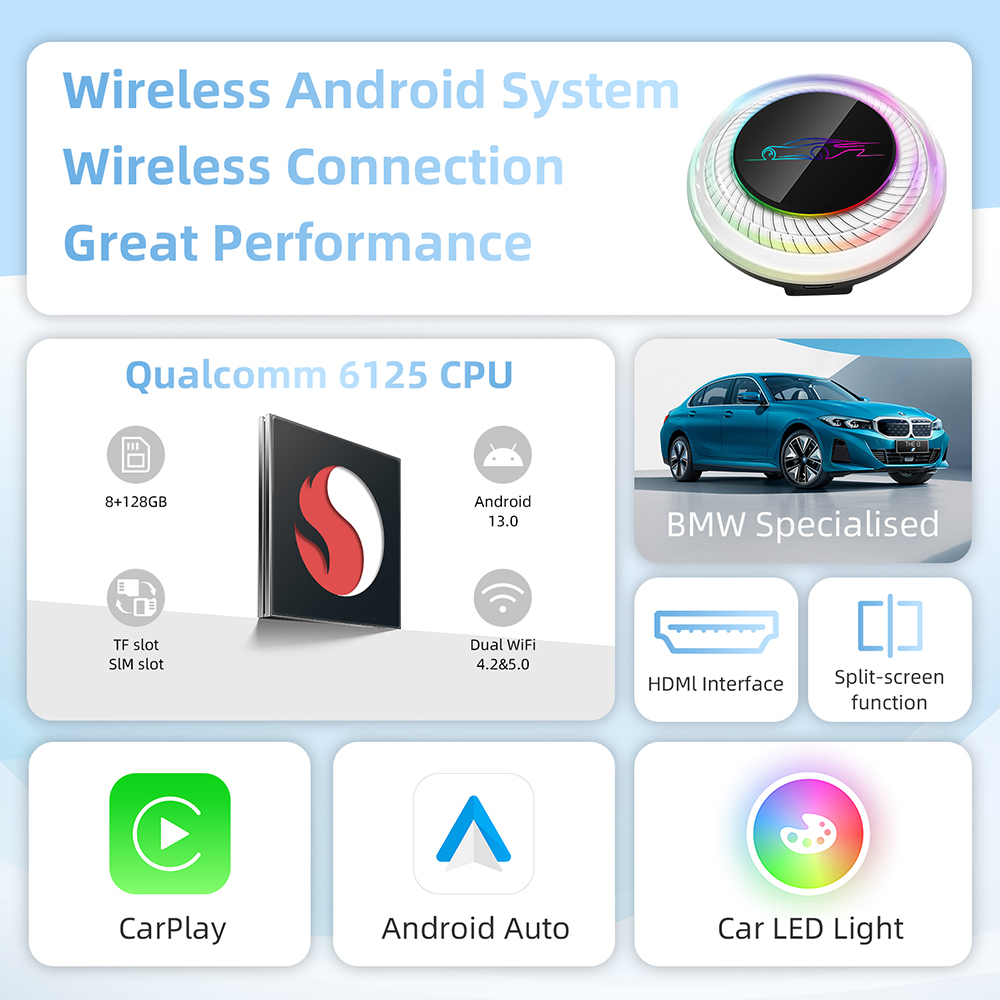 BMWまたは他の車種用ワイヤレスAIボックス（ワイヤレスCa - Khadas Vim4 8Gb のレビューと価格